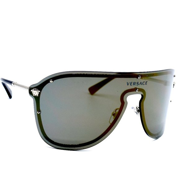 VERSACE VE2180 10005A PILOT SILVER GREY SUNGLASSES - Picture 2 of 7